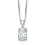 14k White Gold 2 carat Lab Grown Diamond VS/SI+ G+ Oval Complete 18 inch Four Prong Pendant Necklace