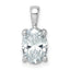 14k White Gold 2 carat Lab Grown Diamond VS/SI+ G+ Oval Complete Four Prong Pendant