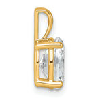 14k 2 carat Certified Lab Grown Diamond VS/SI+ G+ Oval Complete Four Prong Pendant