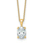 14k 2 carat Lab Grown Diamond VS/SI+ G+ Oval Complete 18 inch Four Prong Pendant Necklace