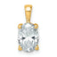 14k 2 carat Certified Lab Grown Diamond VS+ F+ Oval Complete Four Prong Pendant