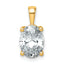 14k 2 1/2 carat Lab Grown Diamond VS+ F+ Oval Complete Four Prong Pendant