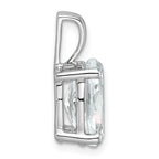 14k White Gold 3 carat Lab Grown Diamond VS/SI+ G+ Oval Complete Four Prong Pendant