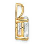 14k 3 carat Lab Grown Diamond VS+ F+ Oval Complete Four Prong Pendant