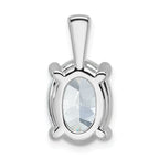 14k White Gold 4 carat Certified Lab Grown Diamond VS/SI+ G+ Oval Complete Four Prong Pendant