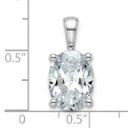 14k White Gold 4 carat Certified Lab Grown Diamond VS+ F+ Oval Complete Four Prong Pendant