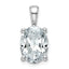 14k White Gold 4 carat Lab Grown Diamond VS/SI+ G+ Oval Complete Four Prong Pendant