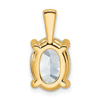 14k 4 carat Certified Lab Grown Diamond VS/SI+ G+ Oval Complete Four Prong Pendant