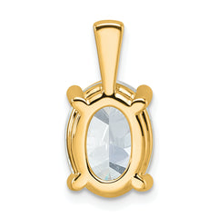14k 4 carat Certified Lab Grown Diamond VS+ F+ Oval Complete Four Prong Pendant
