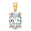 14k 4 carat Certified Lab Grown Diamond VS+ F+ Oval Complete Four Prong Pendant