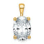 14k 5 carat Lab Grown Diamond VS/SI+ G+ Oval Complete Four Prong Pendant