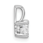14k White Gold 1/2 carat Certified Lab Grown Diamond VS+ F+ Cushion Complete Four Prong Pendant