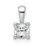 14k White Gold 1/2 carat Certified Lab Grown Diamond VS/SI+ G+ Cushion Complete Four Prong Pendant
