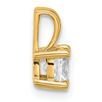 14k 1/2 carat Certified Lab Grown Diamond VS/SI+ G+ Cushion Complete Four Prong Pendant