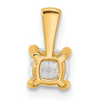 14k 1/2 carat Lab Grown Diamond VS/SI+ G+ Cushion Complete Four Prong Pendant