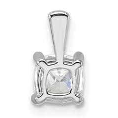 14k White Gold 3/4 carat Certified Lab Grown Diamond VS+ F+ Cushion Complete Four Prong Pendant