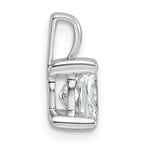 14k White Gold 1 carat Certified Lab Grown Diamond VS/SI+ G+ Cushion Complete Four Prong Pendant