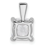 14k White Gold 3 carat Certified Lab Grown Diamond VS/SI+ G+ Cushion Complete Four Prong Pendant