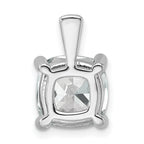 14k White Gold 5 carat Certified Lab Grown Diamond VS/SI+ G+ Cushion Complete Four Prong Pendant
