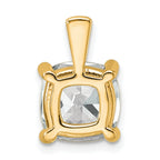 14k 5 carat Certified Lab Grown Diamond VS+ F+ Cushion Complete Four Prong Pendant