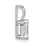 14k White Gold 1/2 carat Lab Grown Diamond VS+ F+ Radiant Complete Four Prong Pendant