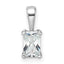 14k White Gold 1/2 carat Lab Grown Diamond VS/SI+ G+ Radiant Complete Four Prong Pendant
