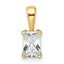 14k 1/2 carat Lab Grown Diamond VS+ F+ Radiant Complete Four Prong Pendant