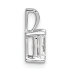 14k White Gold 3/4 carat Lab Grown Diamond VS+ F+ Radiant Complete Four Prong Pendant