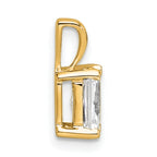 14k 3/4 carat Certified Lab Grown Diamond VS+ F+ Radiant Complete Four Prong Pendant