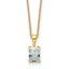 14k 3/4 carat Lab Grown Diamond VS/SI+ G+ Radiant Complete 18 inch Four Prong Pendant Necklace