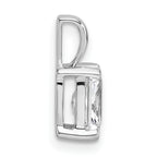 14k White Gold 1 carat Certified Lab Grown Diamond VS/SI+ G+ Radiant Complete Four Prong Pendant