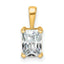 14k 1 carat Lab Grown Diamond VS/SI+ G+ Radiant Complete Four Prong Pendant