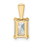 14k 1 1/2 carat Certified Lab Grown Diamond VS+ F+ Radiant Complete Four Prong Pendant