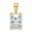 14k 2 carat Certified Lab Grown Diamond VS+ F+ Radiant Complete Four Prong Pendant