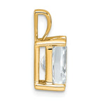 14k 2 1/2 carat Lab Grown Diamond VS+ F+ Radiant Complete Four Prong Pendant