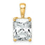 14k 4 carat Certified Lab Grown Diamond VS+ F+ Radiant Complete Four Prong Pendant