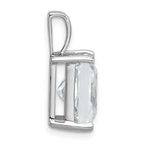 14k White Gold 5 carat Lab Grown Diamond VS/SI+ G+ Radiant Complete Four Prong Pendant