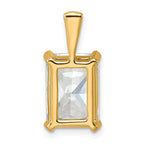 14k 5 carat Certified Lab Grown Diamond VS/SI+ G+ Radiant Complete Four Prong Pendant