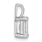 14k White Gold 1 carat Lab Grown Diamond VS/SI+ G+ Emerald Complete Four Prong Pendant