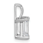 14k White Gold 1 1/2 carat Lab Grown Diamond VS/SI+ G+ Emerald Complete Four Prong Pendant
