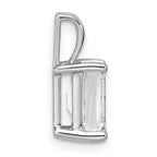 14k White Gold 2 carat Certified Lab Grown Diamond VS+ F+ Emerald Complete Four Prong Pendant