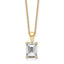 14k 2 carat Lab Grown Diamond VS/SI+ G+ Emerald Complete 18 inch Four Prong Pendant Necklace