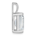 14k White Gold 4 carat Certified Lab Grown Diamond VS/SI+ G+ Emerald Complete Four Prong Pendant