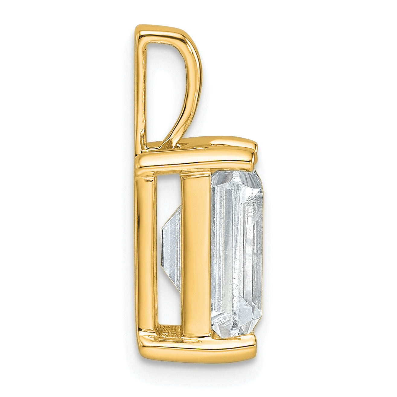14k 4 carat Certified Lab Grown Diamond VS/SI+ G+ Emerald Complete Four Prong Pendant