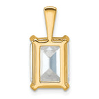 14k 4 carat Certified Lab Grown Diamond VS/SI+ G+ Emerald Complete Four Prong Pendant