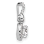 14k White Gold 1 carat Certified Lab Grown Diamond VS/SI+ G+ Round Complete Halo Pendant