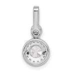 14k White Gold 1 carat Certified Lab Grown Diamond VS+ F+ Round Complete Halo Pendant