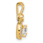 14k 1 carat Lab Grown Diamond VS+ F+ Round Complete Halo Pendant