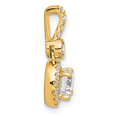 14k 1 carat Lab Grown Diamond VS/SI+ G+ Round Complete Halo Pendant