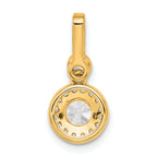 14k 1 carat Certified Lab Grown Diamond VS/SI+ G+ Round Complete Halo Pendant